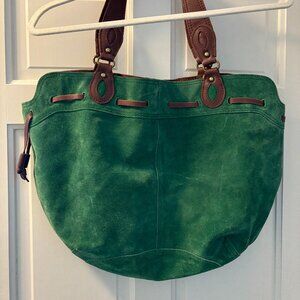 Large suede tote bag